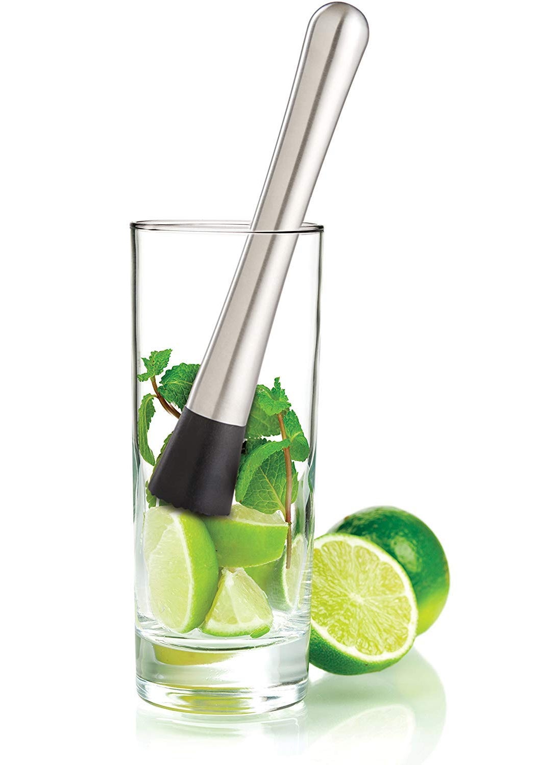 NJ NJ Stainless Steel Cocktail Muddler, Bar Muddle with Strong Formation, Bar Accessories, Bartender Tools: 01 Pc.  - Image 3