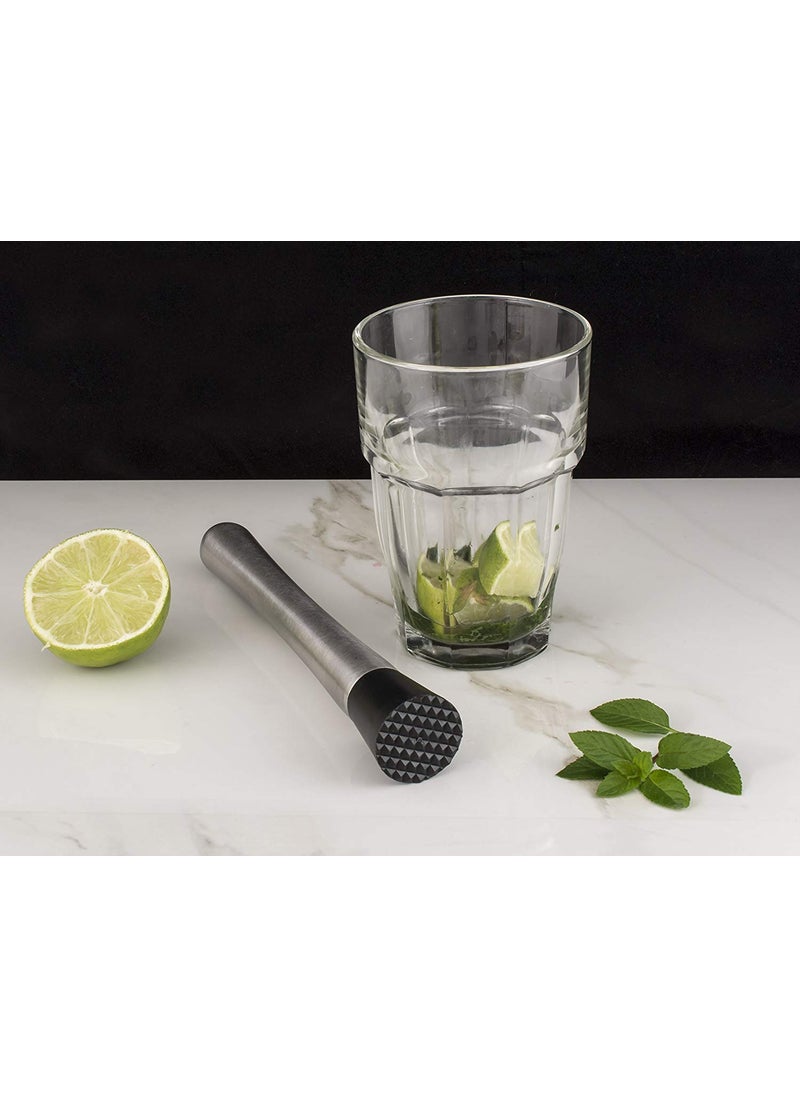 NJ NJ Stainless Steel Cocktail Muddler, Bar Muddle with Strong Formation, Bar Accessories, Bartender Tools: 01 Pc.  - Image 4