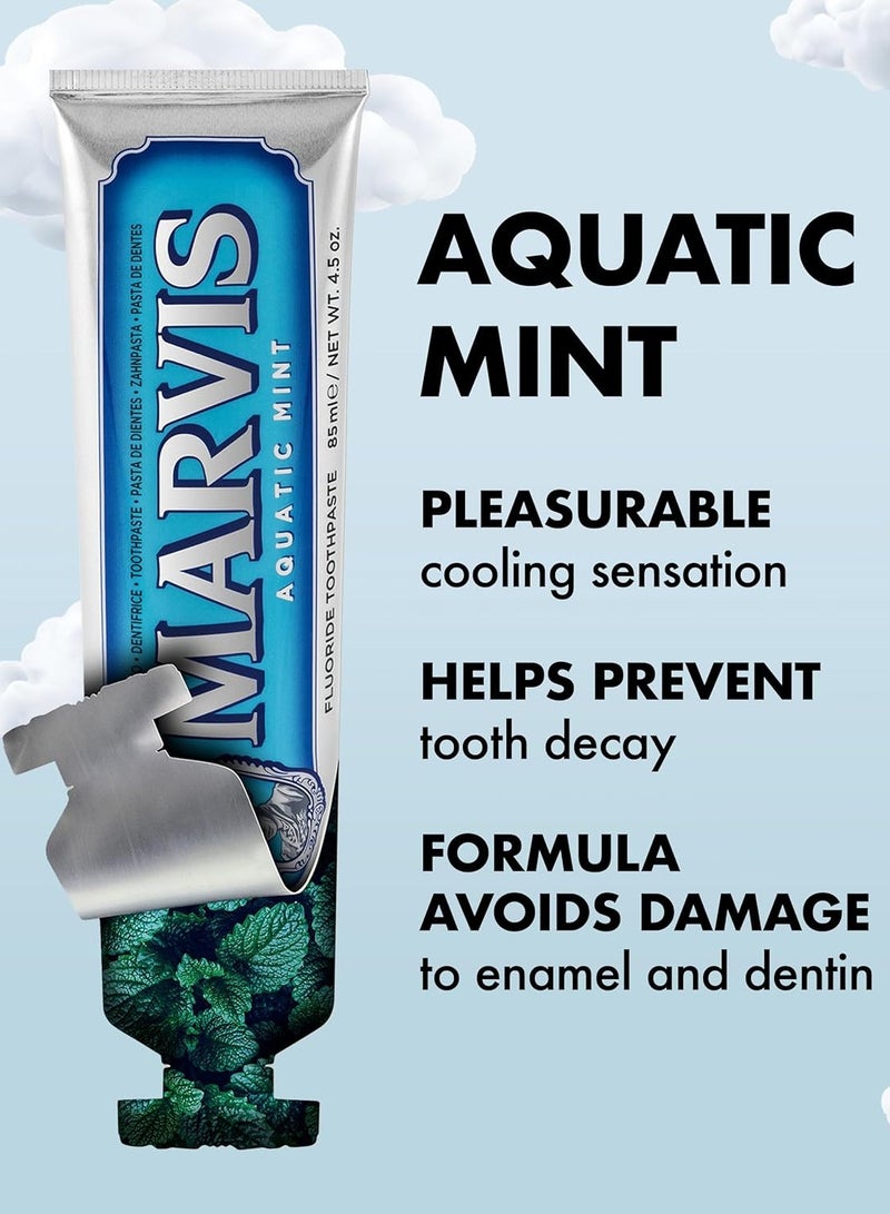 Marvis Aquatic Mint Toothpaste 85ml - Image 4