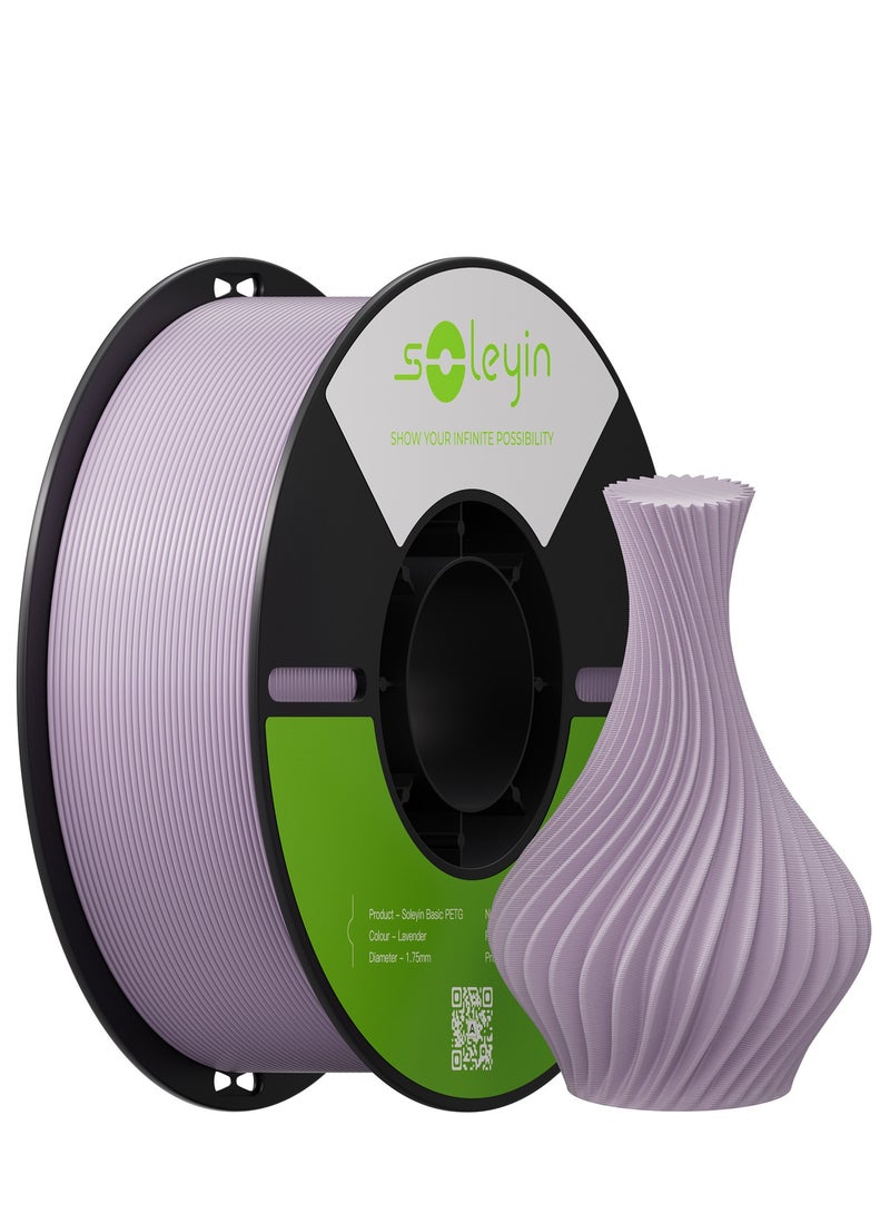 كريليتي 3D 3D Printer Filament, 1.75mm Soleyin Basic PETG Filament fot 3D Printing, High-Speed Filaments , Fit Most FDM 3D Printer, Soleyin by Creality Filament, PETG Lavender Lavender - Image 1