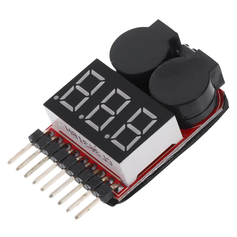 Digital Lipo Battery Tester 1 8S Voltage Check Tool with LED Buzzer Alarm for RC Models Electronics - Image 2