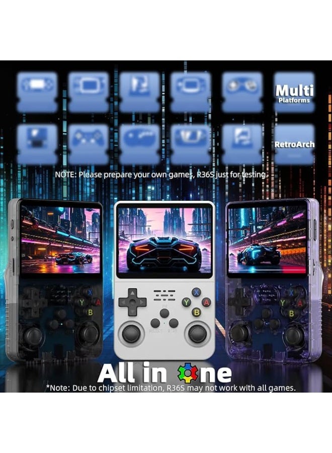 Handheld Retro Gaming Console, 3.5-inch IPS Screen, 640 x 480 Resolution, 3200mAh Battery, Portable Classic Games Player, Transparent Design - Image 5