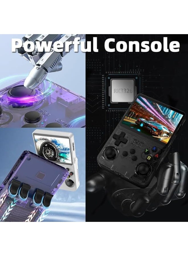 Handheld Retro Gaming Console, 3.5-inch IPS Screen, 640 x 480 Resolution, 3200mAh Battery, Portable Classic Games Player, Transparent Design - Image 4