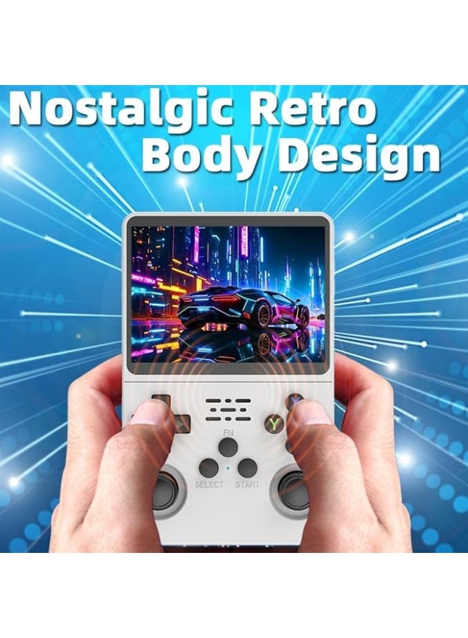 Handheld Retro Gaming Console, 3.5-inch IPS Screen, 640 x 480 Resolution, 3200mAh Battery, Portable Classic Games Player, Transparent Design - Image 2