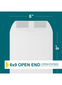 EnDoc 6X9 Mailing Envelopes 500 Pack Open End Envelopes Bulk For Catalogs Presentations Newsletters Plain Envelopes 6X9 With Gummed Seal Bright White 28Lb Heavyweight Paper  - Image 3