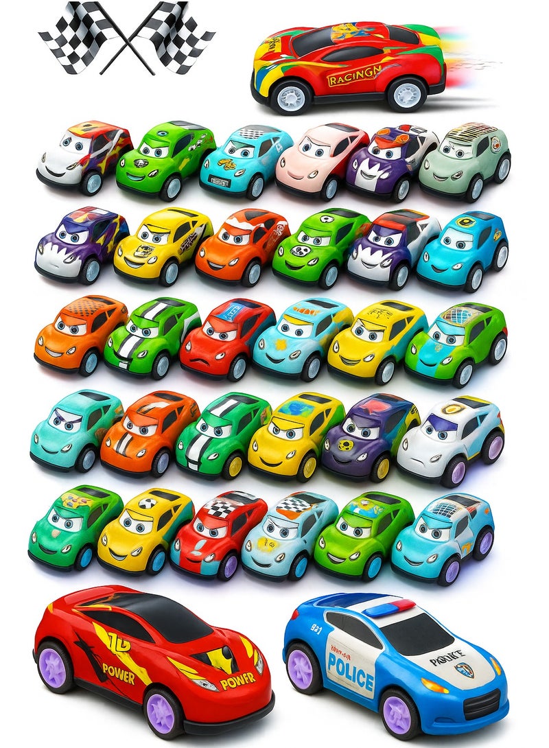 زيد بلاي مجموعة من 25 سيارة سحب للخلف للأطفال، لعبة سيارات صغيرة، هدايا حفلات، سيارات سباق - Image 1