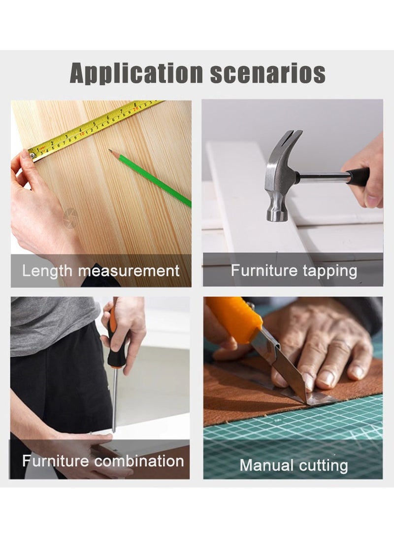 Crest 12-Piece Portable Tool Kit Household Hand Toolbox General Repair Set - Image 4