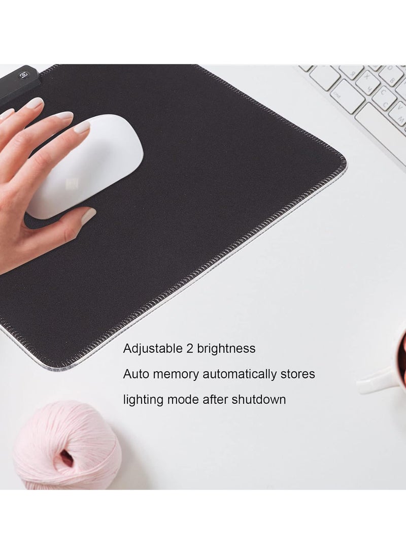 GGOOT RGB Gaming Mouse Pad, RGB Gaming Mouse Mat Pad Waterproof Office Desktop Mat 12 Lighting Effects USB Wired LED Mat for PC, Laptop, Desk (300x250x4mm/11.8x9.8x0.2in) - Image 5