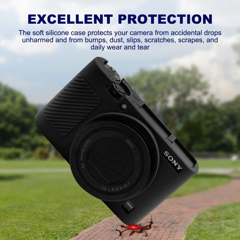 Easy Hood حافظة إيزي هود RX100 VII، غطاء واقي ناعم من السيليكون لحماية كاميرا سوني DSC-RX100 III RX100 V RX100 IV RX100 VII الرقمية (أسود) - Image 2