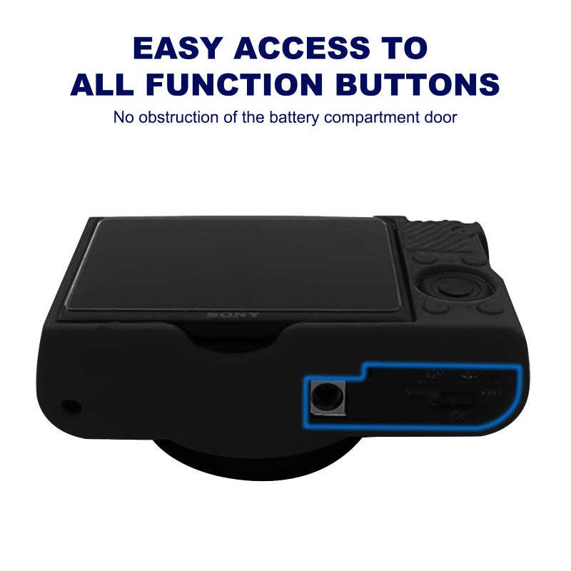 Easy Hood حافظة إيزي هود RX100 VII، غطاء واقي ناعم من السيليكون لحماية كاميرا سوني DSC-RX100 III RX100 V RX100 IV RX100 VII الرقمية (أسود) - Image 4