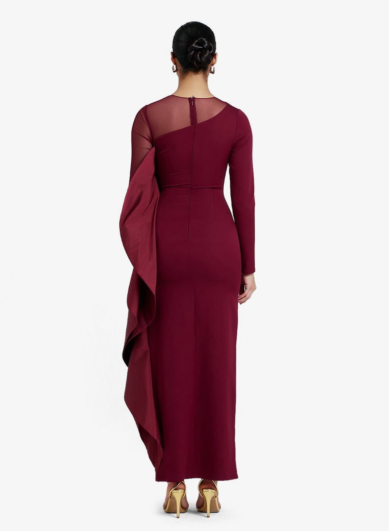 CHASE Crew Neck Ruffled Maxi Dress - Image 2