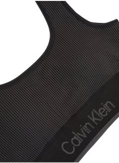 CALVIN KLEIN Women's Medium Impact Sports Bra - Polyamide, Black  - Image 3