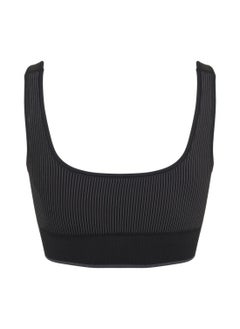 CALVIN KLEIN Women's Medium Impact Sports Bra - Polyamide, Black  - Image 2
