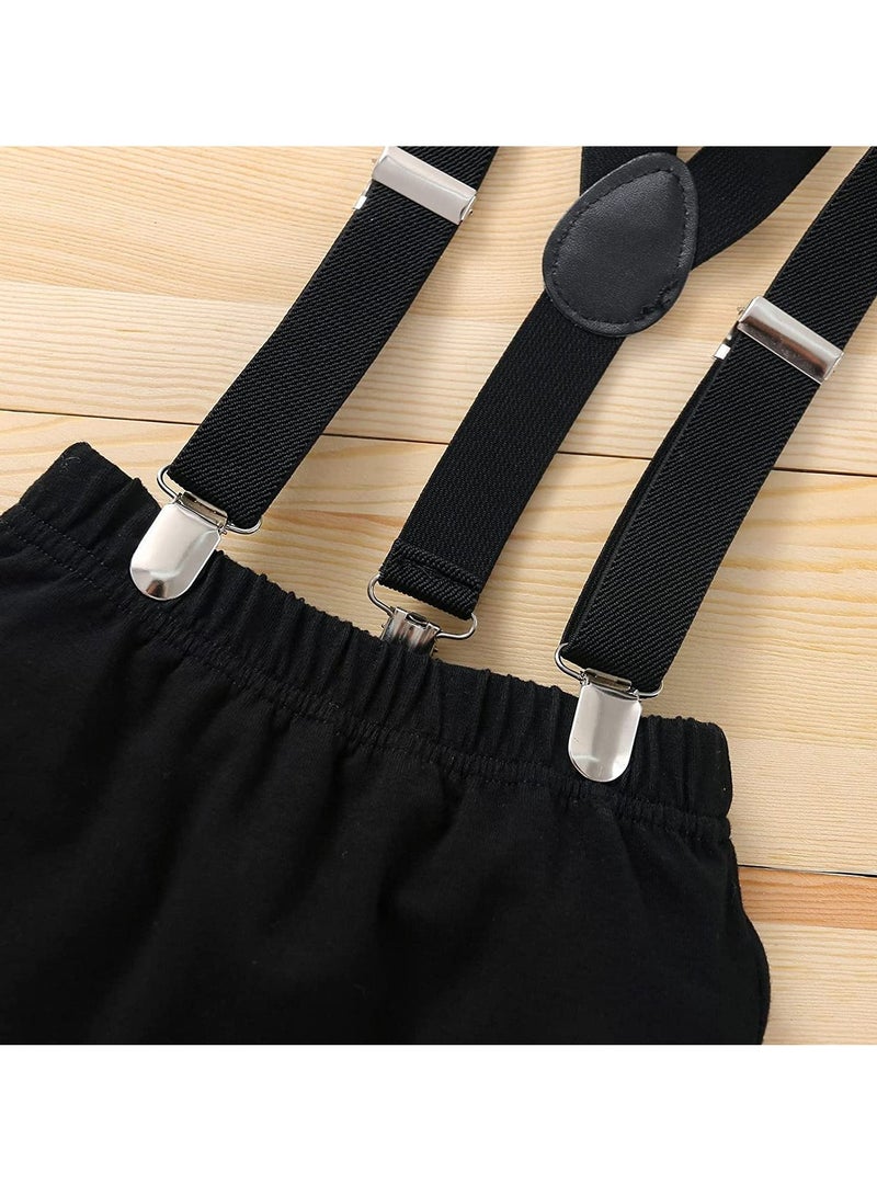 Excefore Baby Boys First Birthday Outfit, Baby Boy Cake Smash Outfit, Formal Suit Gentleman Romper Bow-tie Pants Outfits Set Costume - Image 3