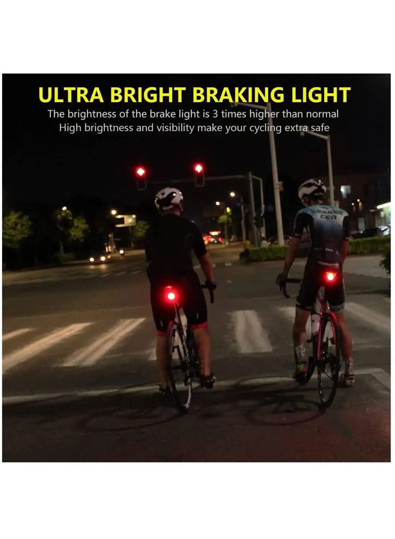 Y&D Smart Bike Tail Light: Auto On/Off Rear Bicycle Flashlight Ultra Bright Back Brake Light High Lumen Daytime Strobe USB Rechargeable Safety Red Led Taillight Waterproof Road Cycling Lights  - Image 5