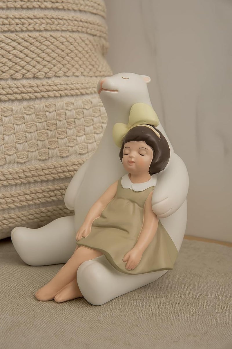 B&D Polar Bear and Girl Decorative Figurine - Image 1