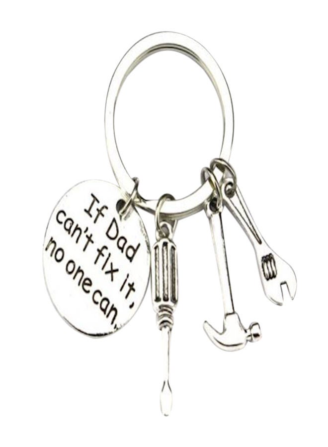 NIBEMINENT If Dad Can'T Fix It No One Cancrewdriver Wrench Hammer Ring Tool Charms Key Chain