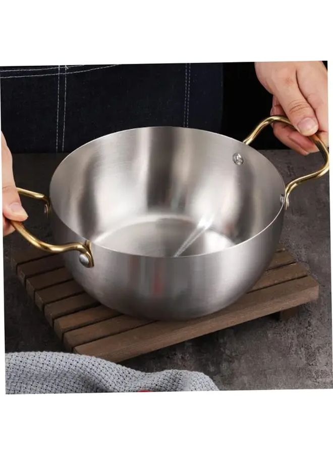 Stainless Steel Ramen Pot 20cm 7.87in Durable Cooking Pot with Ergonomic Handles for Instant Noodles Soups Kitchen Supply Home Use - Image 5