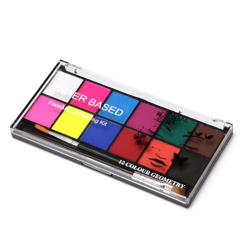 Face Paint Kit 12 Vibrant Colors Safe Cosmetic-Grade Ingredients - Water-Based Easy Clean Body Art for Halloween Cosplay Kids Parties School Events Carnivals - Image 4