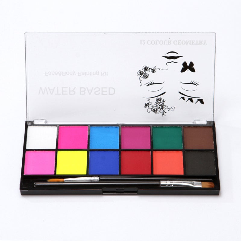 Face Paint Kit 12 Vibrant Colors Safe Cosmetic-Grade Ingredients - Water-Based Easy Clean Body Art for Halloween Cosplay Kids Parties School Events Carnivals - Image 3