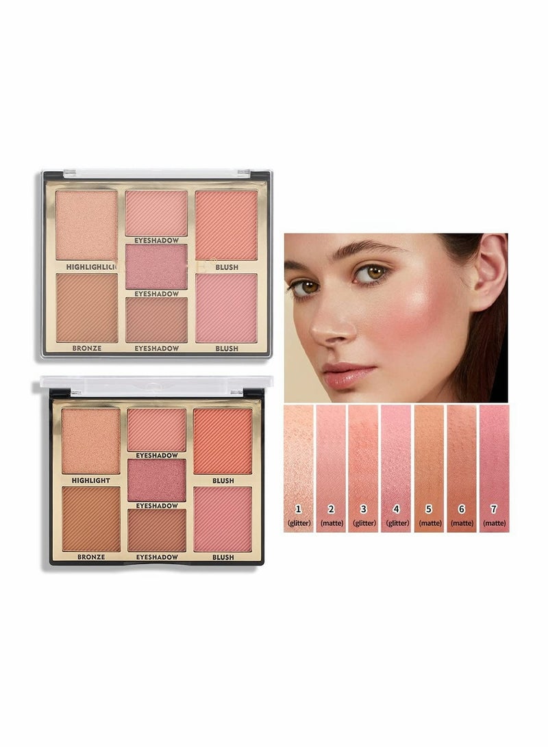 SYOSI 1 Pcs Multifunctional Expansion Color High Gloss Blush Disc Pearlescent Band Shiny Matte Blush All In One Disc - Image 1