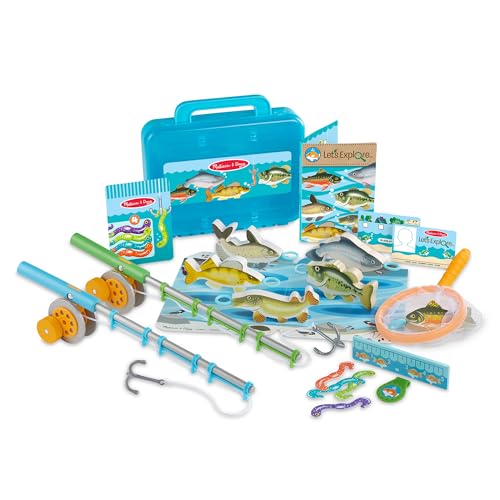 Melissa & Doug Let’s Explore Fishing Play Set – 21 Pieces Toy Fishing Set for Toddlers and Kids, Pretend Play Toy, Learning Toys for Kids Ages 3+ - FSC-Certified - FSC Certified - Image 1