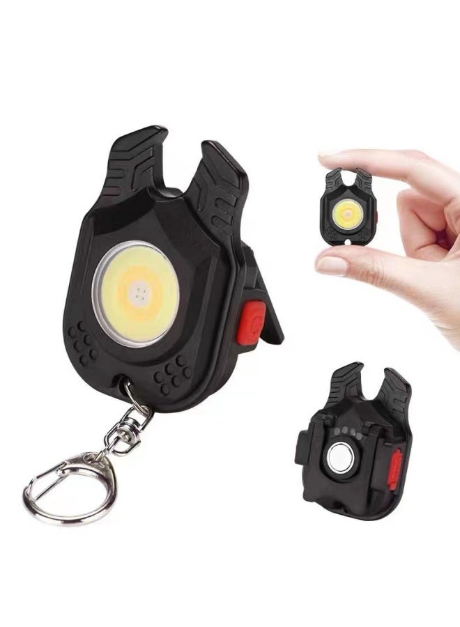 Function Portable Light Mini Work Light Portable High Brightness Keychain Light Strong Light Led Outdoor Mini Flashlight-Color:w5129 With Sling And Keychain - Image 1