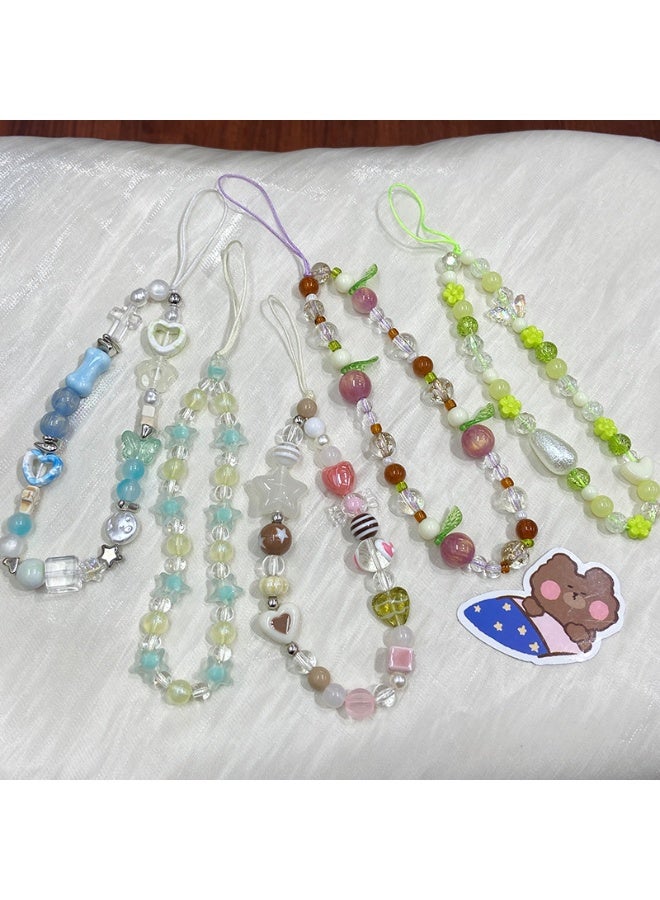 NIBEMINENT Phone Charm/ Chain Strap for Women Girls, Cute Cartoon Cell Phone Case Lanyard Wrist Strap - Image 2