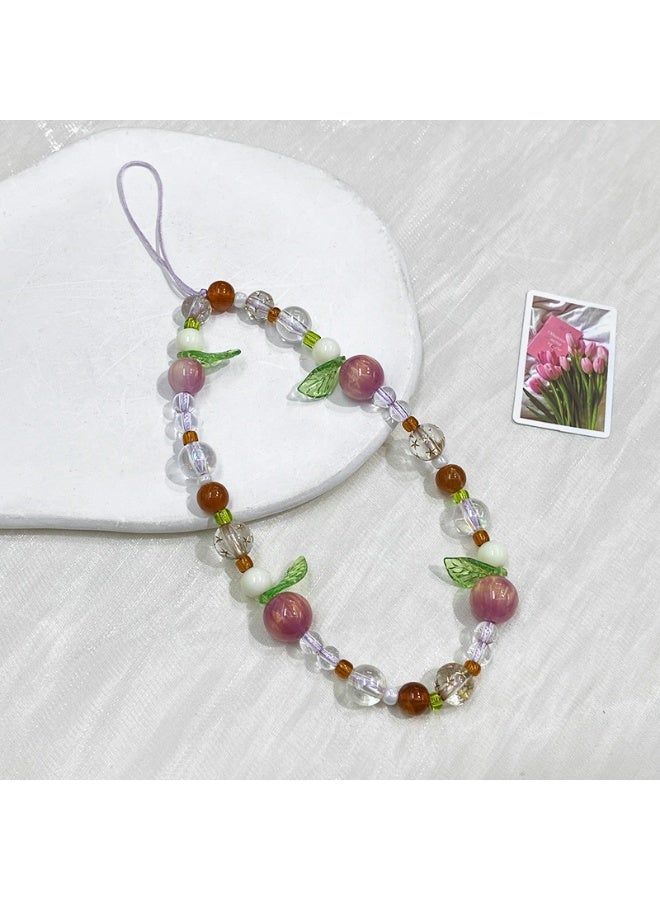 NIBEMINENT Phone Charm/ Chain Strap for Women Girls, Cute Cartoon Cell Phone Case Lanyard Wrist Strap - Image 1