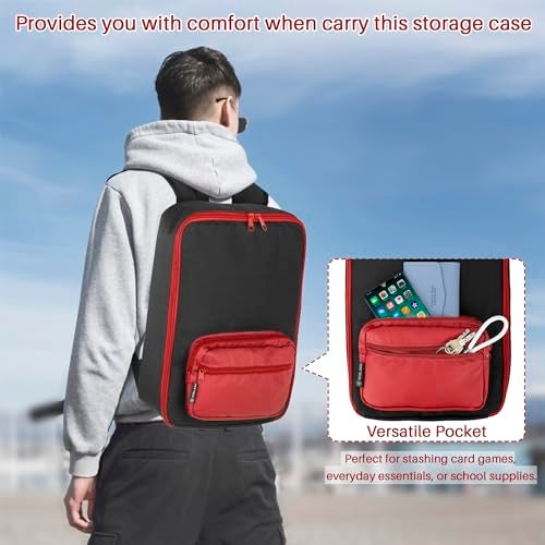 KISLANE Versatile Portable Case Ideal for 108 Matchbox Cars, Sturdy 4-Page Storage Bag with Front Pocket (Case Only) (Red) - Image 4