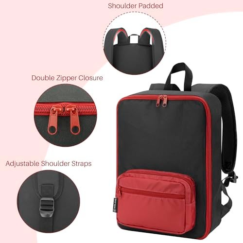 KISLANE Versatile Portable Case Ideal for 108 Matchbox Cars, Sturdy 4-Page Storage Bag with Front Pocket (Case Only) (Red) - Image 5