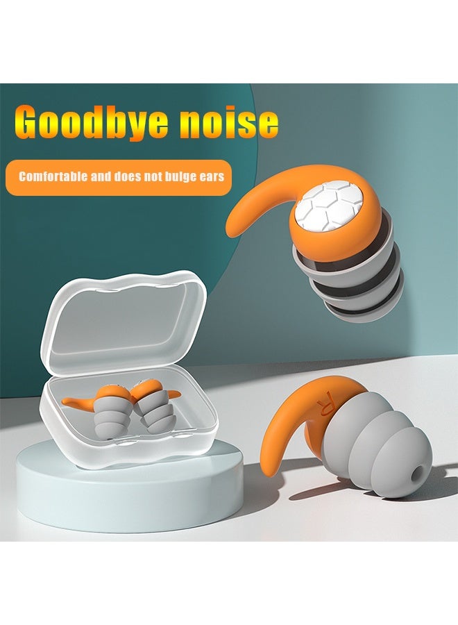 2-Pack Kids Noise Cancelling Ear Plugs - Waterproof Hearing Protection Earplugs for Children, Noise Reduction Earplugs,Three-layer Soundproof Earplugs,Comfortable for Study, Sleep, Swimming, Small Ear Canals Design with Storage Case - Image 3