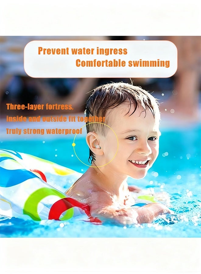 2-Pack Kids Noise Cancelling Ear Plugs - Waterproof Hearing Protection Earplugs for Children, Noise Reduction Earplugs,Three-layer Soundproof Earplugs,Comfortable for Study, Sleep, Swimming, Small Ear Canals Design with Storage Case - Image 4
