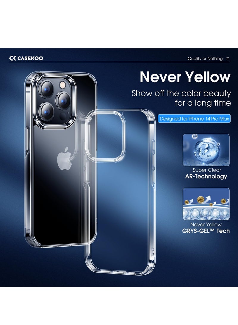 ELTRAZONE iPhone 14 Pro Max Case 6.7 inch Anti-Yellowing Military Back, Hard Anti-Explosion Back, Ultra Thin Case, Anti-Drop Shockproof Protection, Full Coverage Lens Clear Case iPhone 14 Pro Max Cover - Image 2