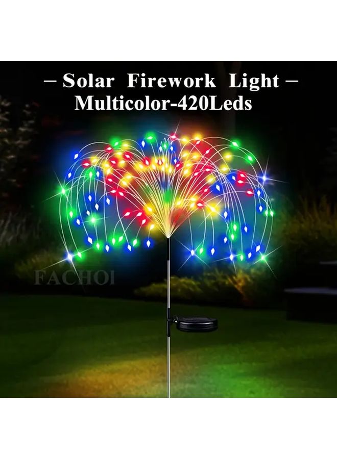 Multicolor Solar Garden Fireworks Light 420 LEDs Outdoor Landscape Decor Smart Sensor - Image 1
