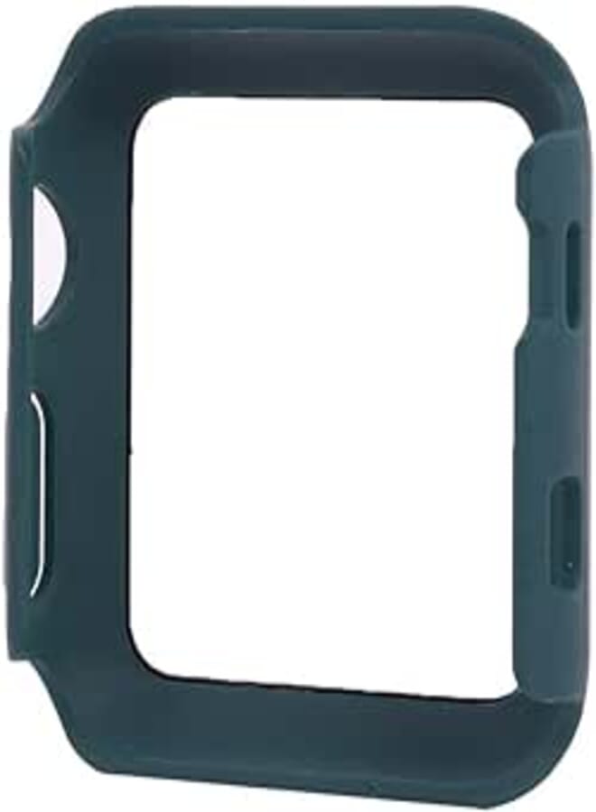 Generic Classic Ultra-Thin HD Bumper Protective Cover With Tempered Glass Screen Protector 42MM, 44MM Or 45MM - Dark Green