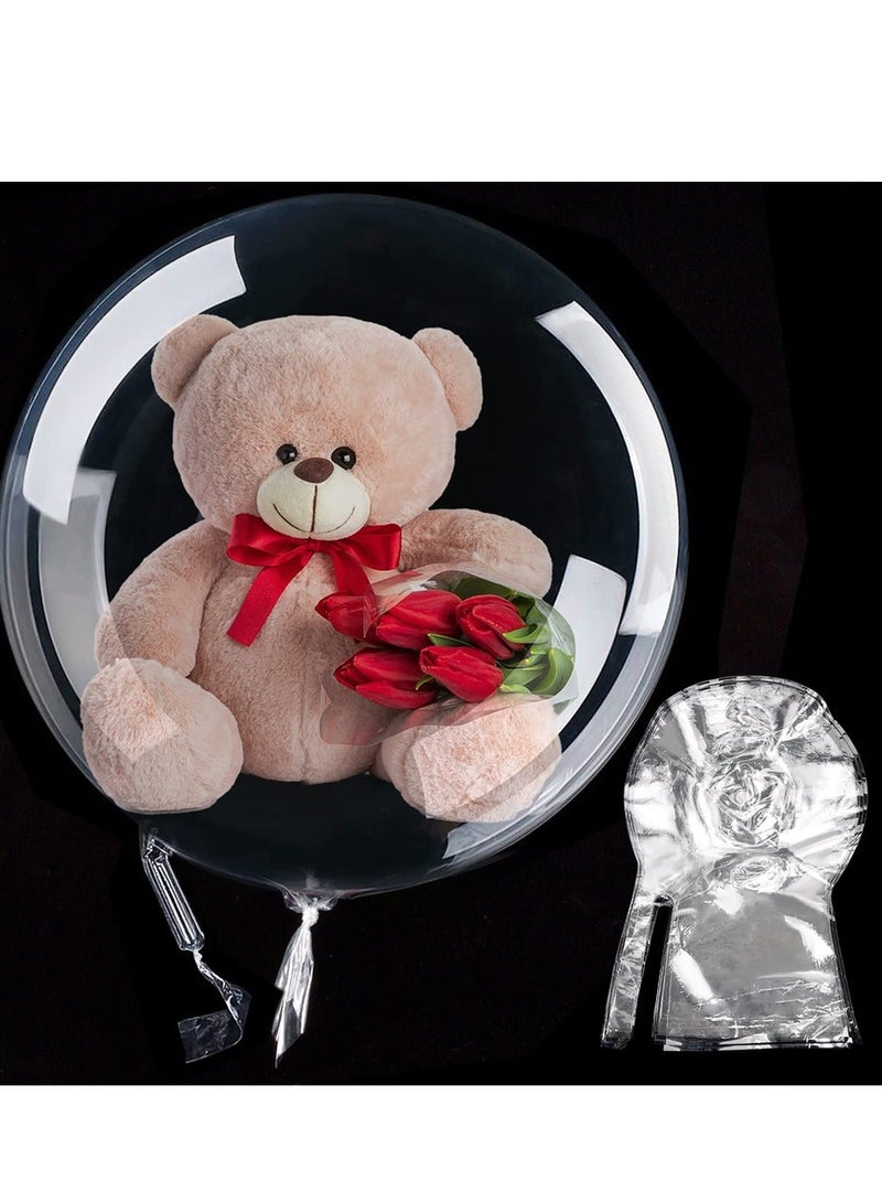 12 Pieces Bobo Balloons, Transparent Bubble Bobo Balloon for Stuffing, Praty Bobo Balloons Clean Bobo Balloons for Valentine's Day Wedding Birthday Party Decorations (26 Inch)
