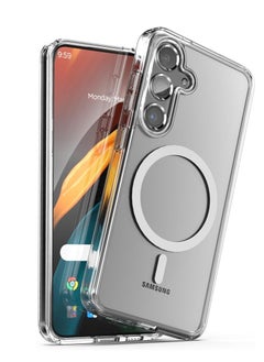 Case Designed for Samsung Galaxy S24 (2024) Compatible with MagSafe, Wireless Charging Magnetic Cover (Crystal Clear