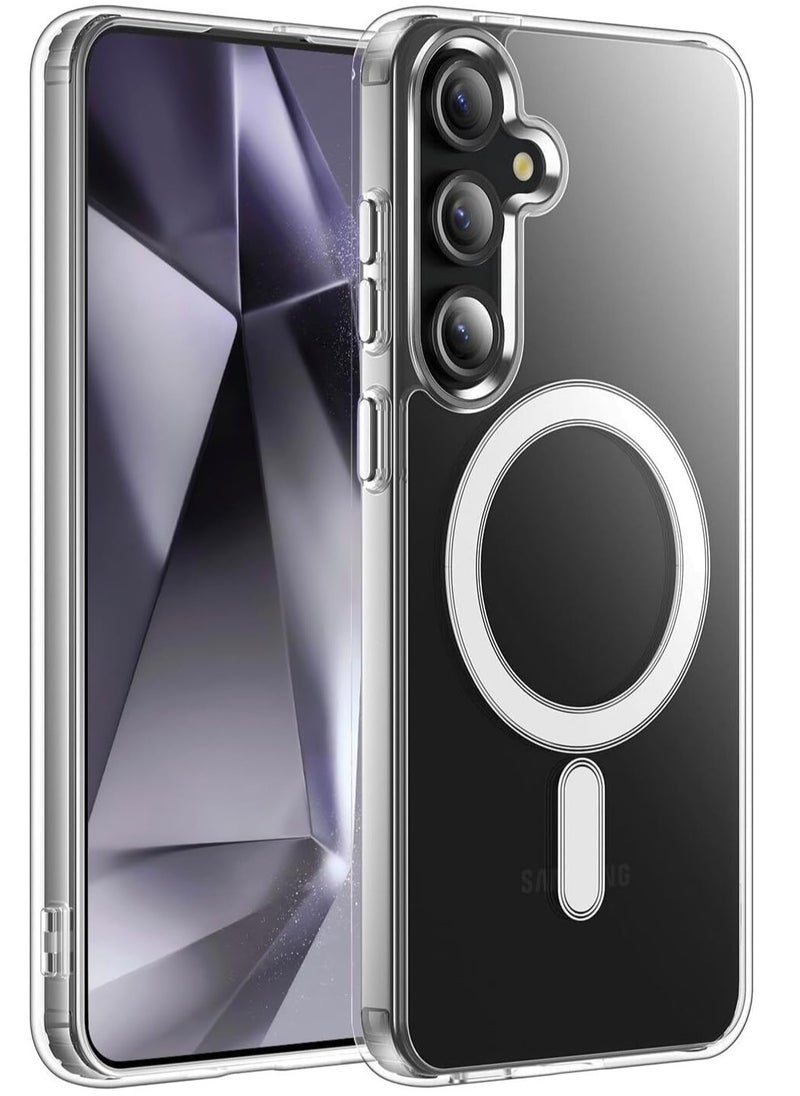 Generic - Case Designed for Samsung Galaxy S24 (2024) Compatible with MagSafe, Wireless Charging Magnetic Cover (Crystal Clear - Image 1