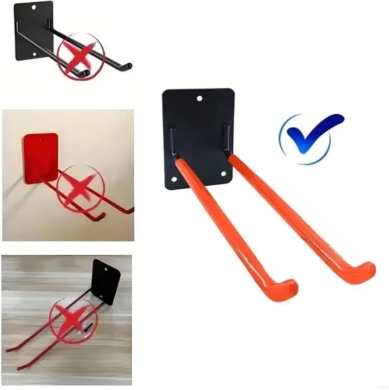 Royal Blue Heavy Duty Wall Hooks 2 Pack Rust Resistant Iron Garage Tool Storage - Image 4