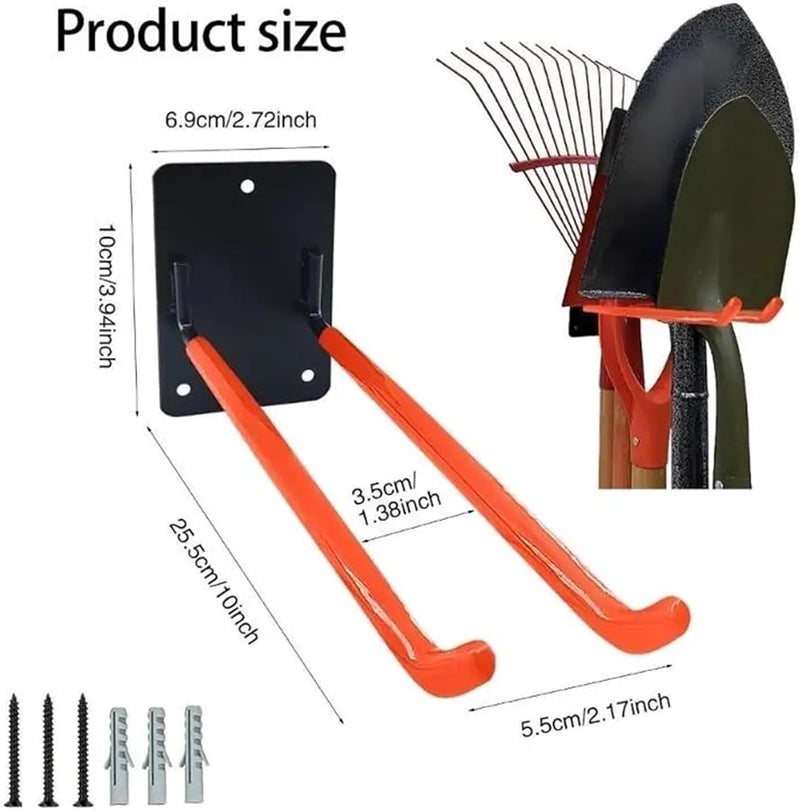 Royal Blue Heavy Duty Wall Hooks 2 Pack Rust Resistant Iron Garage Tool Storage - Image 5