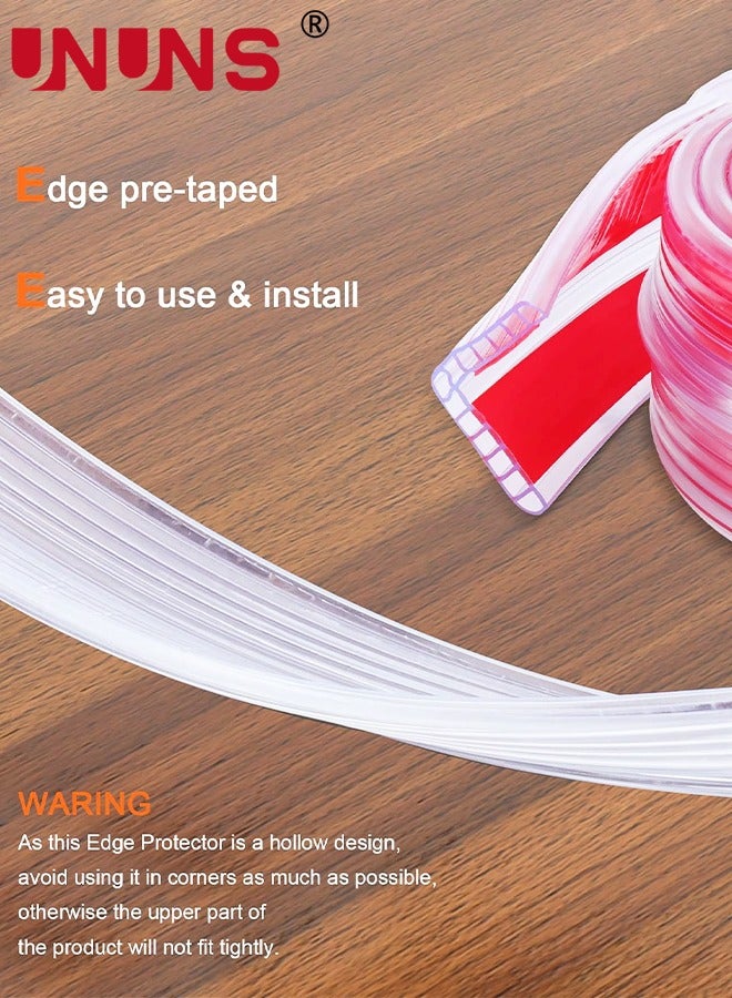 UNUNS Corner Edge Protector Strip,5M Table Edge Corner​ Protection With 4 L-Shaped Corner Guards,Soft Edge Protectors With Hollow Shock-Absorbing Design For Sharp Corners Of Cabinets Tables Drawers - Image 4