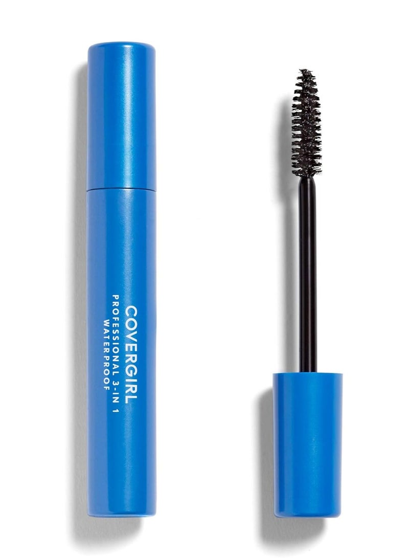 كفر جيرل ماسكارا احترافية مقاومة للماء 3 في 1 من كوفرجيرل، أسود جدًا 225، (قد تختلف العبوة)، 0.3 أونصة سائلة (عبوة من قطعة واحدة)