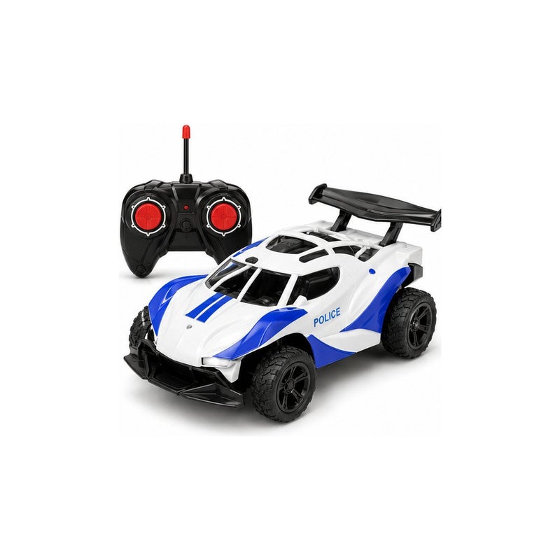 GTG RC High Racing Car Toy for Kids, Blue and White Police Remote Control Car - Image 2