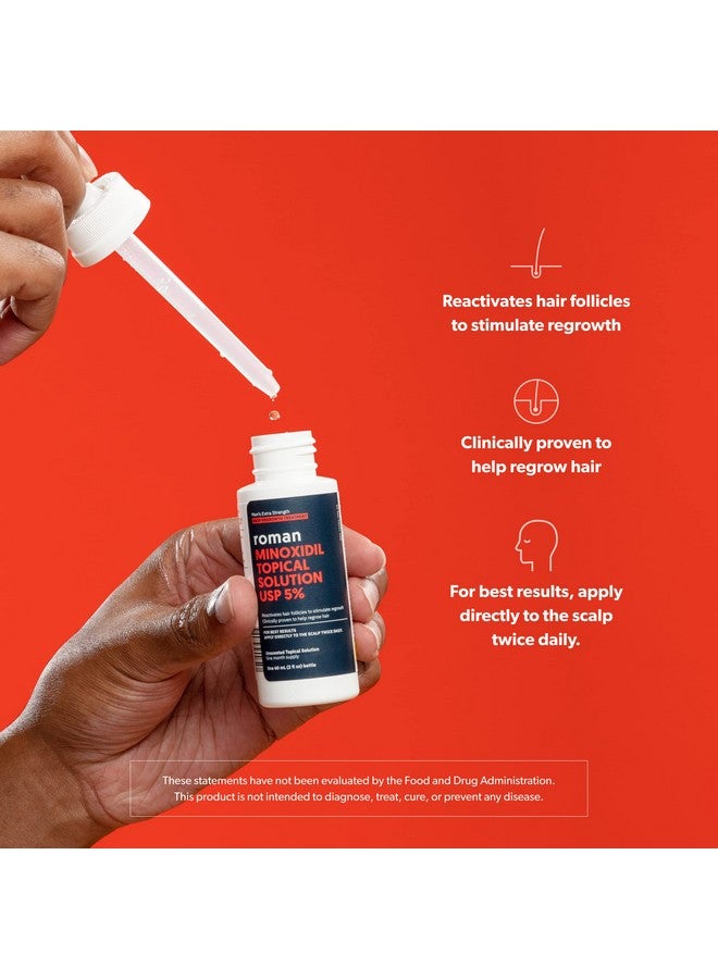 Roman Minoxidil Men'S Hair Loss Treatment 5% Topical Minoxidil Solution For Hair Loss And Thinning Hair Unscented 3Month Supply - Image 3