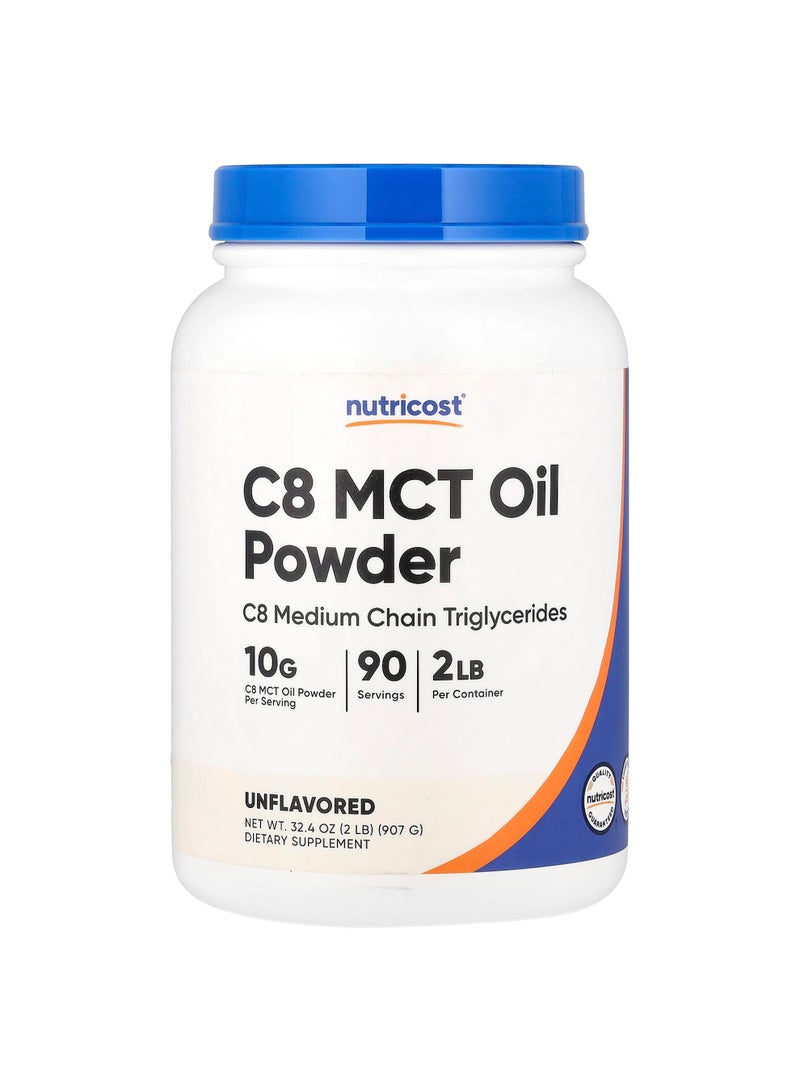 C8 MCT Oil Powder, Unflavored, 2 lb (907 g)