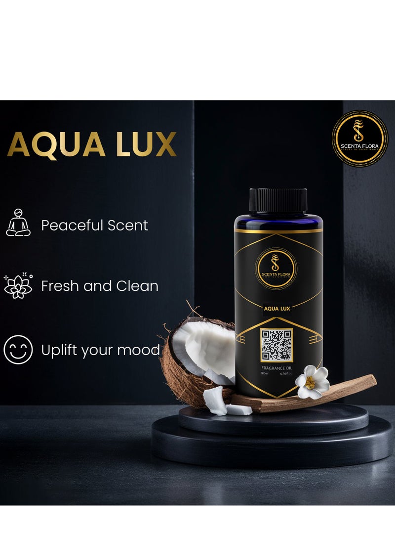 سينتا فلورا زيت عطر Aqua Lux لموزعات الروائح - علاج بالروائح - رائحة مهدئة، شافية ومريحة (200 مل)  - Image 1