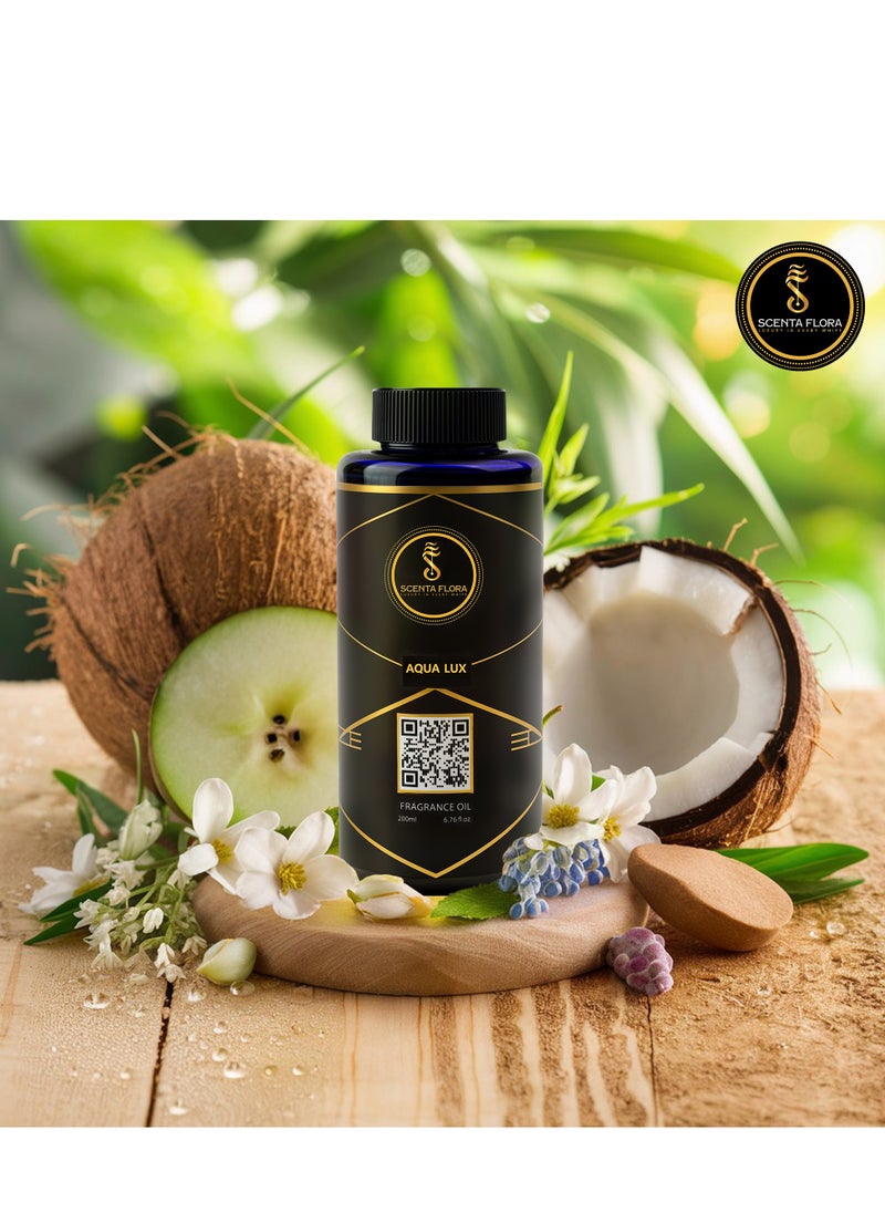 سينتا فلورا زيت عطر Aqua Lux لموزعات الروائح - علاج بالروائح - رائحة مهدئة، شافية ومريحة (200 مل)  - Image 3