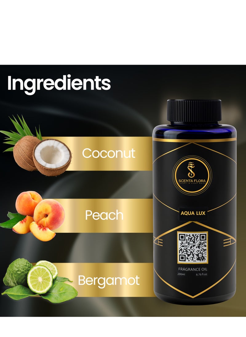 سينتا فلورا زيت عطر Aqua Lux لموزعات الروائح - علاج بالروائح - رائحة مهدئة، شافية ومريحة (200 مل)  - Image 4