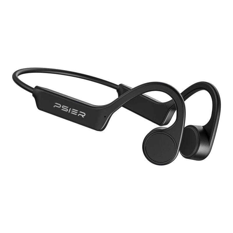 PSIER Bone Conduction Headphones, Bluetooth 5.4 Open Ear Headphones, 10H Playtime Bone Conduction Earbuds with Mic, IPX6 Waterproof Running Headphones for Hiking, Cycling, Gym (Black) - Image 1